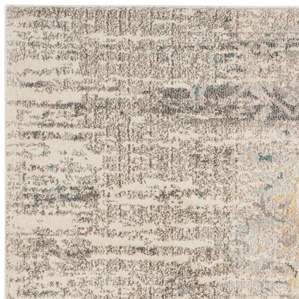 Monaco MNC209 Power Loomed Indoor Area Rug - Grey/Multi - 9'x9' - Safavieh.