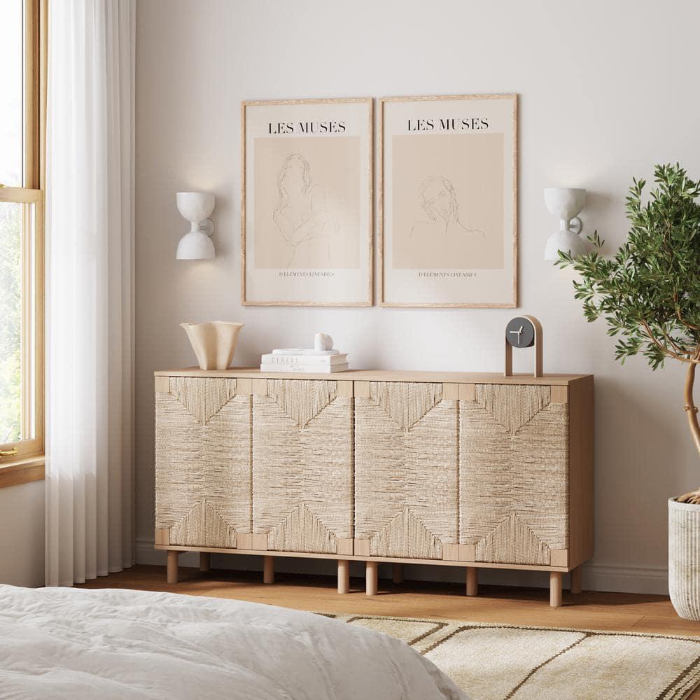 Shellie 31.4'' Tall Solid Wood 2 - Door Accent Cabinet