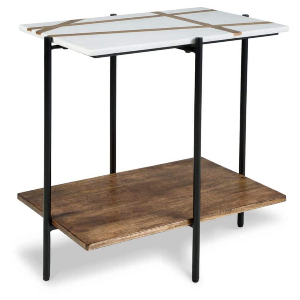 17 Stories Lajoy Marble Top End Table
