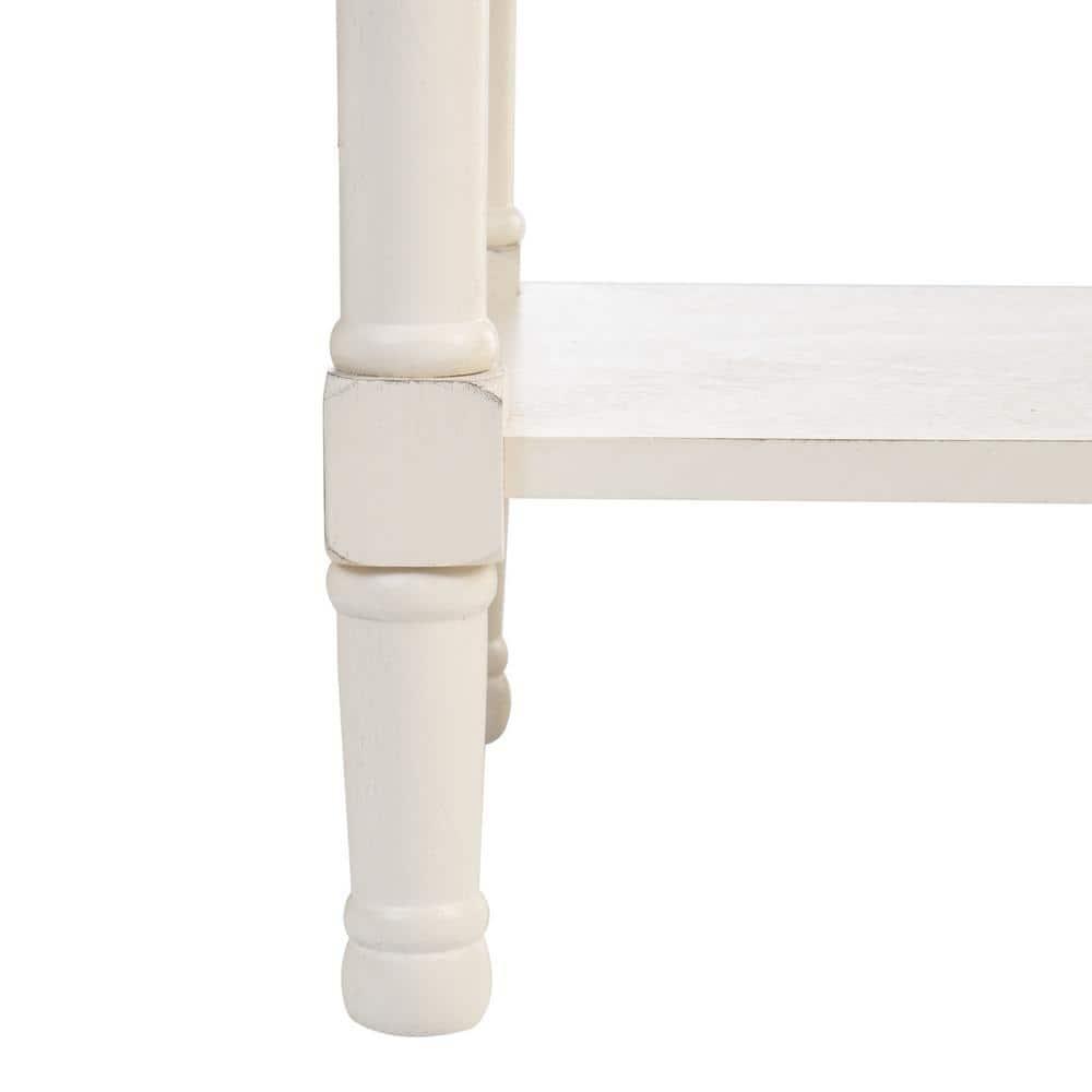 Peyton 1 Drawer Accent Table - Distressed White - Safavieh