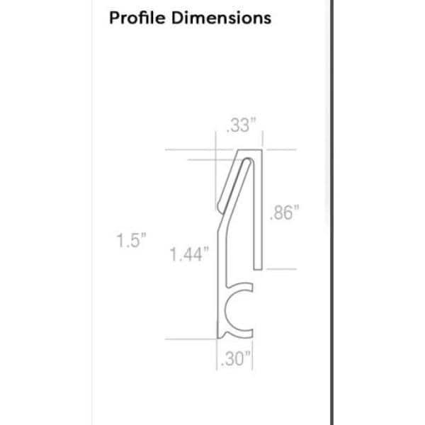30 Inch Silver Aluminum Professional French Cleat Bracket