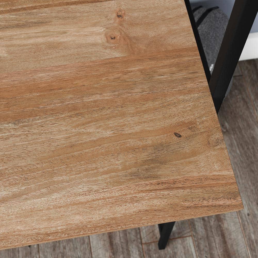 North Avenue Desk with Hutch Sindoori Mango - Sauder: Industrial Writing Desk, Open Storage