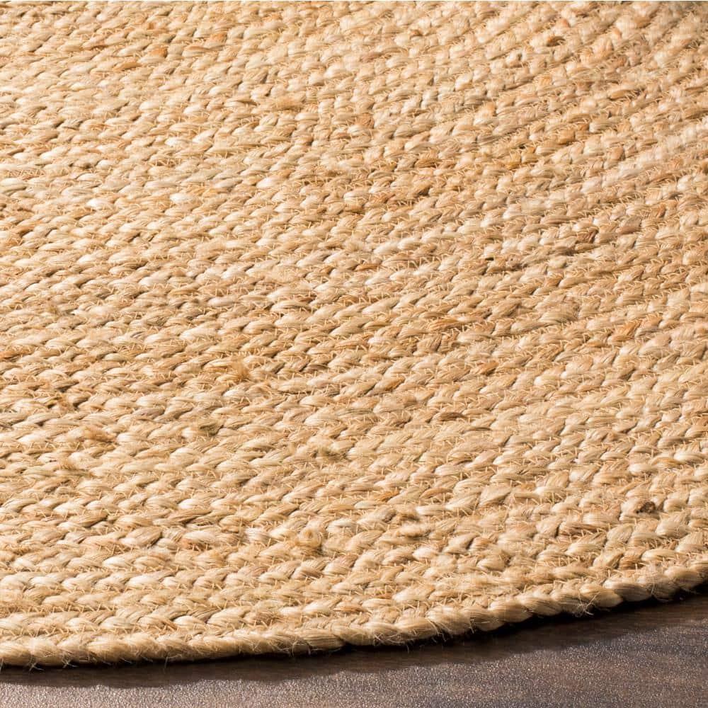 Natural Fiber NFB305 Hand Woven Area Rug - Natural - 5' round - Safavieh.