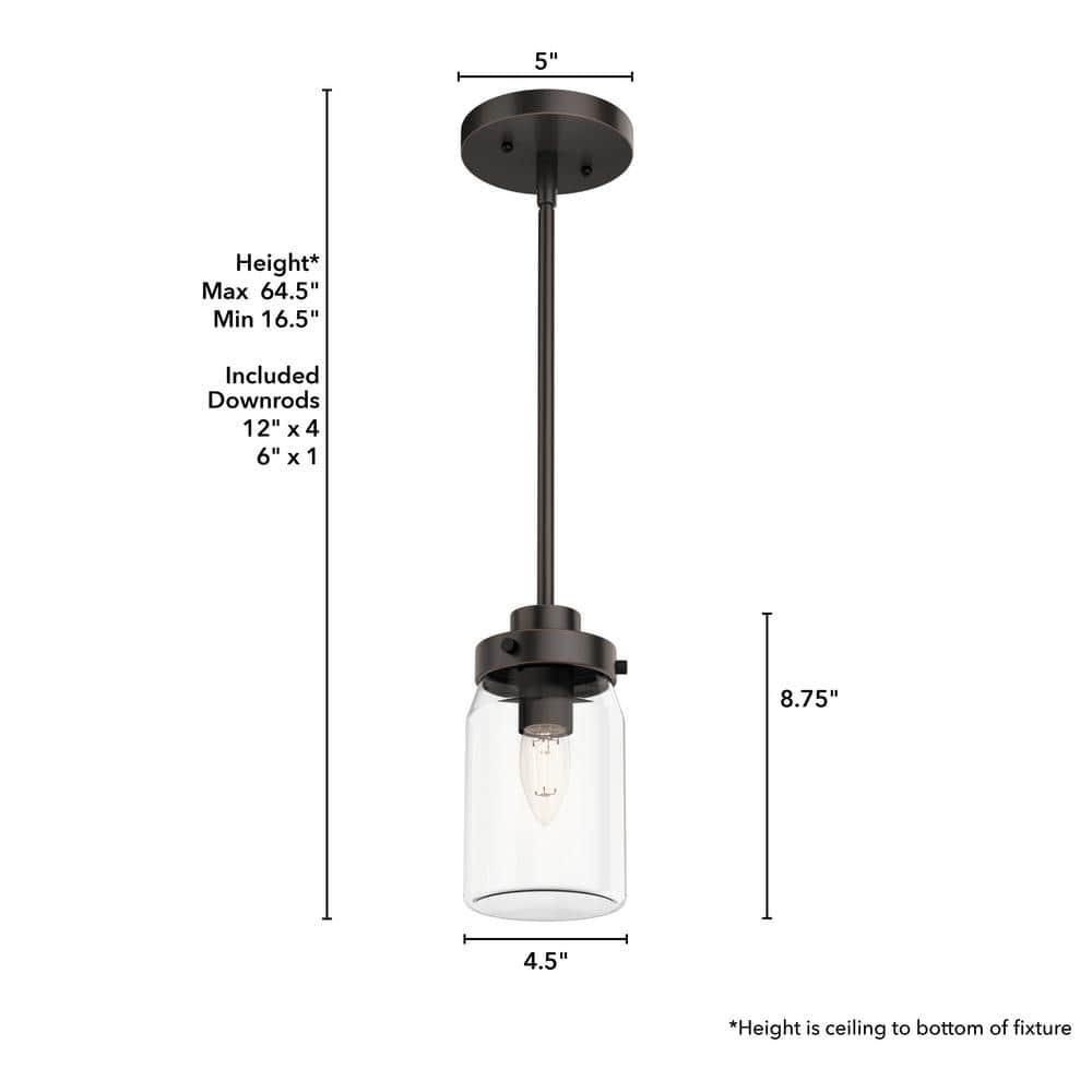 Devon Park 1 - Light Single Jar Pendant