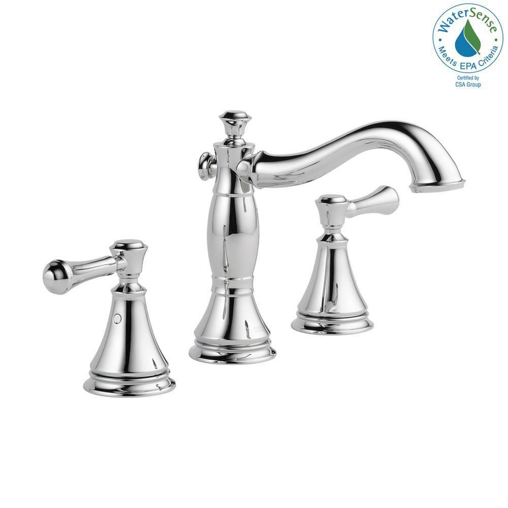 Cassidy Widespread Bathroom Faucet 3 Hole, 2-handle Bathroom Sink Faucet with Drain Assembly