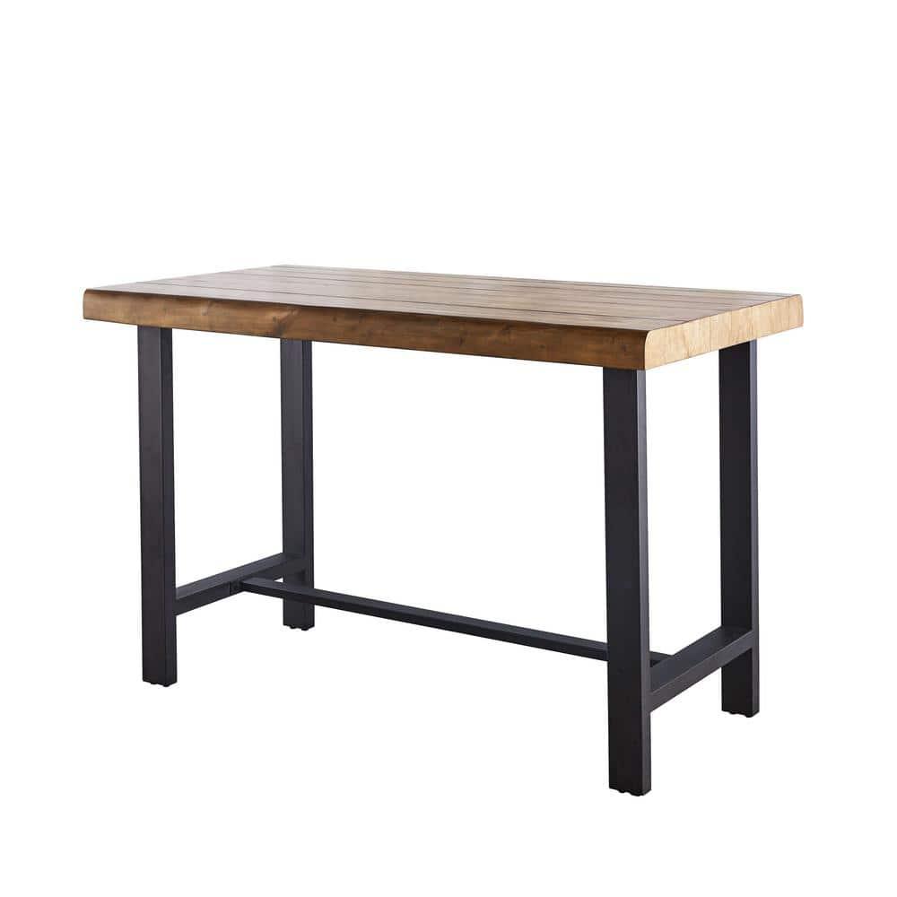 5pc Landon Counter Height Dining Set Golden Brown - Steve Silver Co.: Modern Metal Frame, 4 Stools, No Extension
