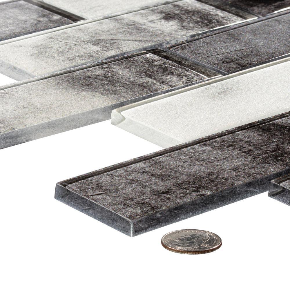 Andova Migdal 2'' x 6'' Glass Brick Joint Mosaic Kitchen Backsplash, Bathroom, Shower, Wall and Floor Tile