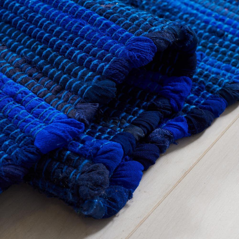 Rag Blue/Multi 10 ft. x 14 ft. Striped Area Rug