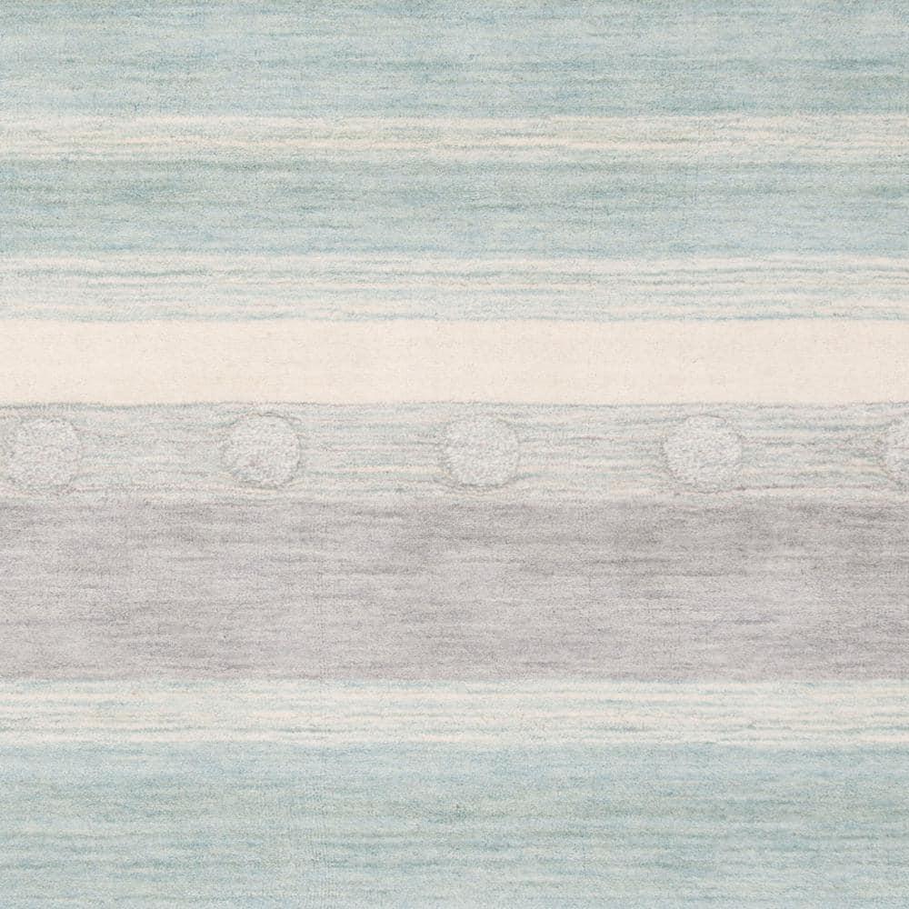 Hampton HTN231 Power Loomed Indoor/Outdoor Area Rug - Aqua/Ivory - 8'x10' - Safavieh.