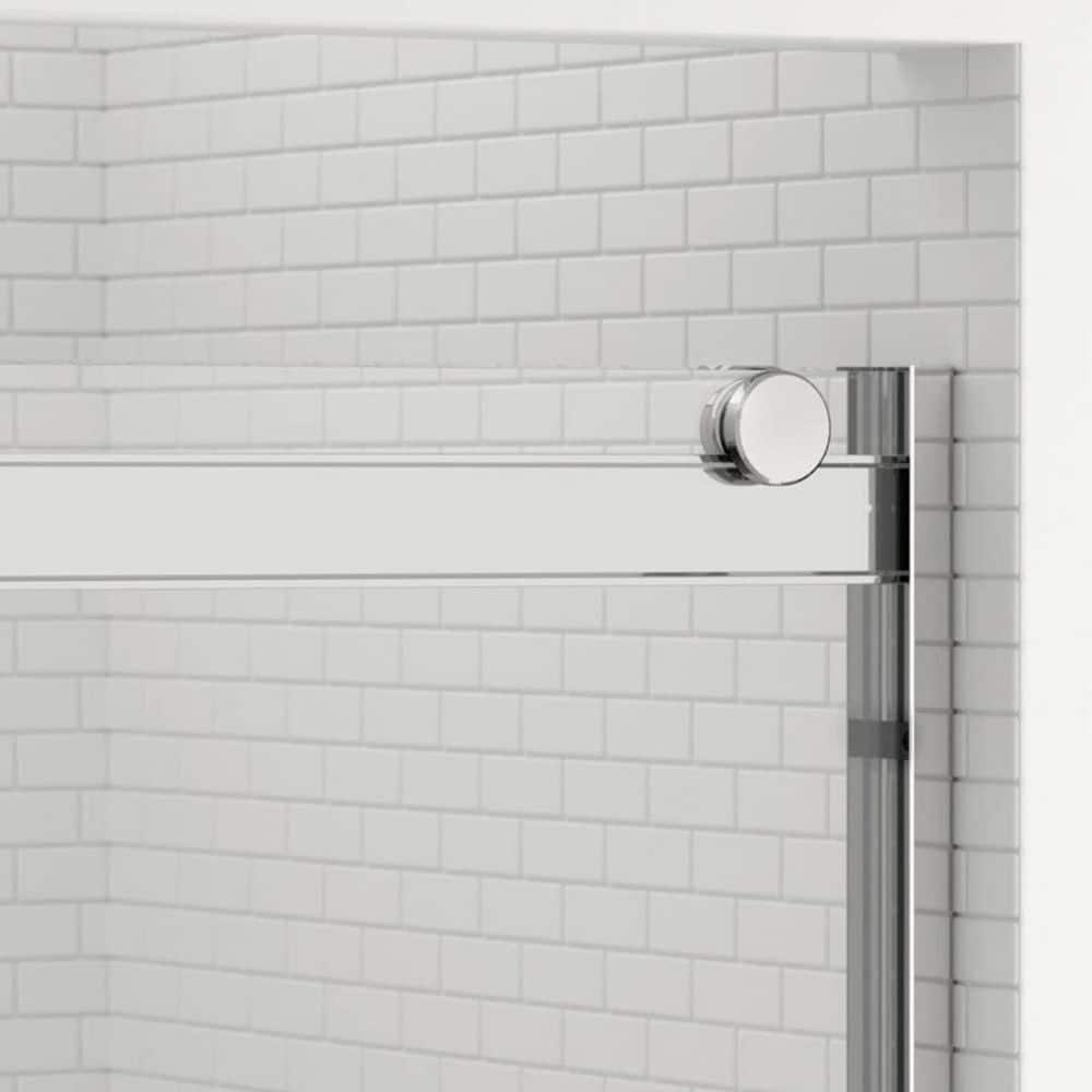 44" - 48" W 74” H Double Sliding Frameless Shower Door