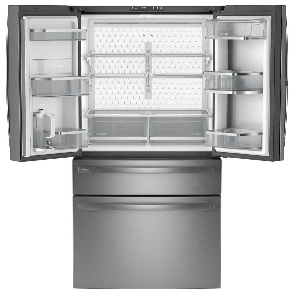 GE Profile™ Series Energy Star Smart 29 Cu. Ft. Fingerprint Resistant 4-Door French-Door Refrigerator