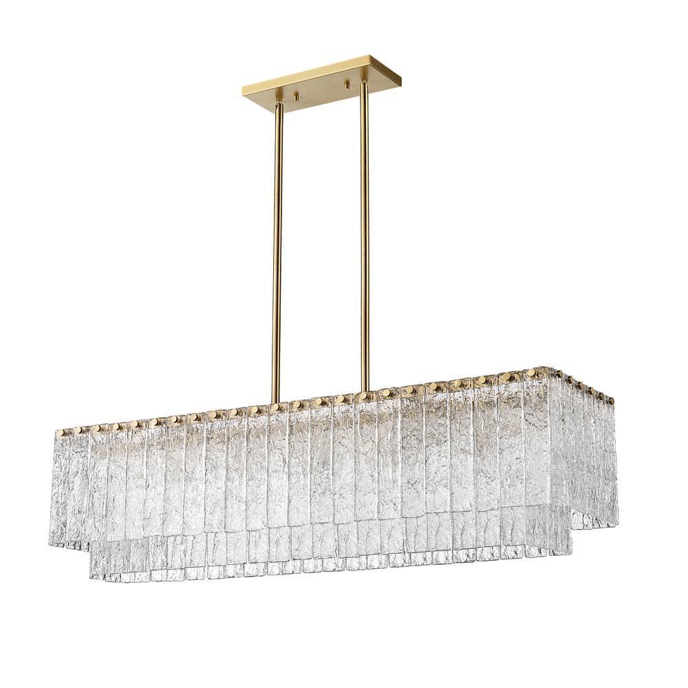Z-Lite Glacier 5 - Light Island Pendant Light in  Modern Gold