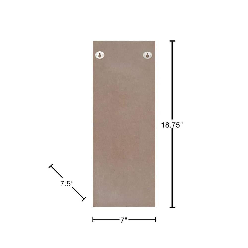 Kate and Laurel Oakly Rectangle Wood Wall Sconce, 7x18, Rustic Brown