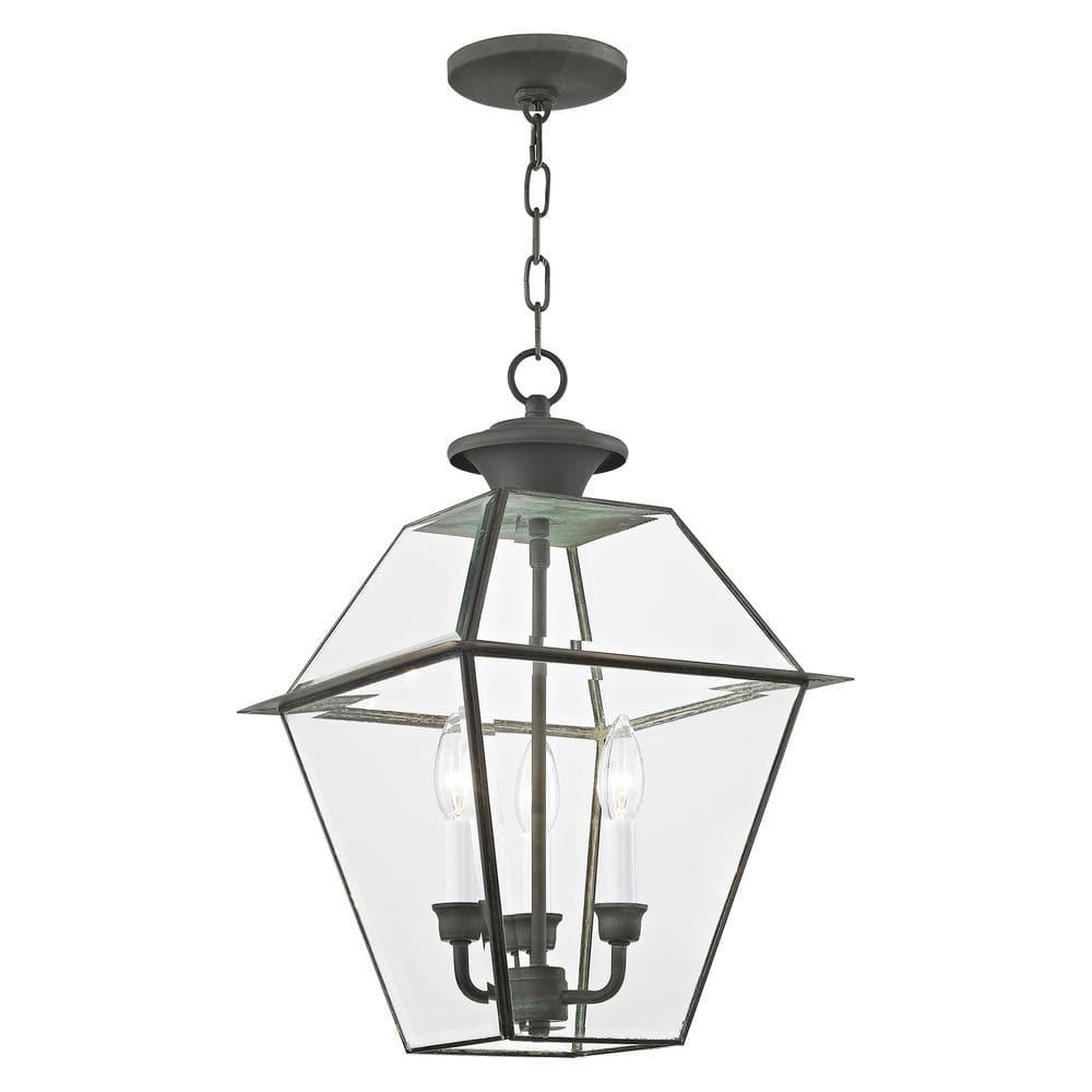 Livex Lighting Westover 3 Light Outdoor Chain Lantern