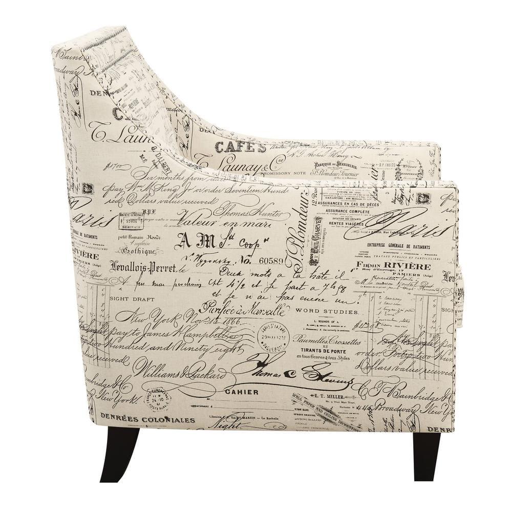 Picket House Emery Chair Heirloom French Script
