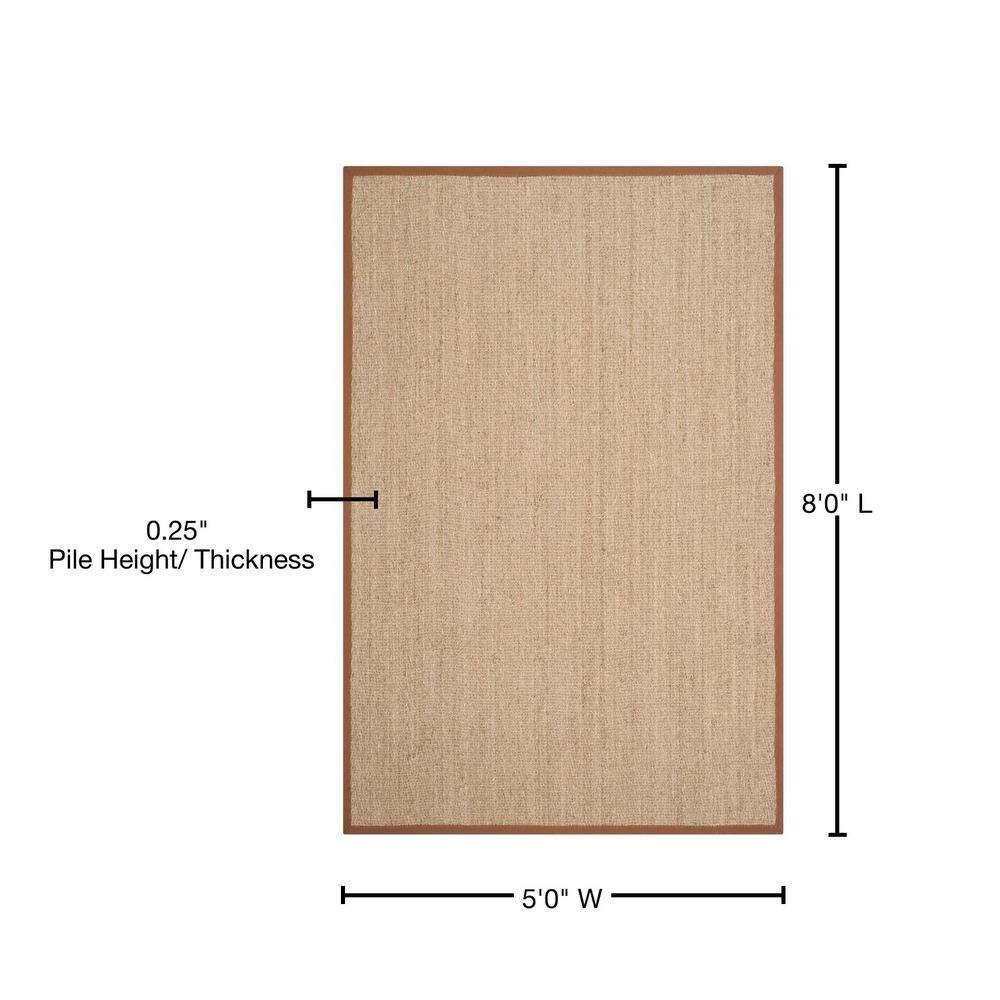 Natural Fiber NF115 Power Loomed Indoor Area Rug - Natural/Brown - 5'x8' - Safavieh