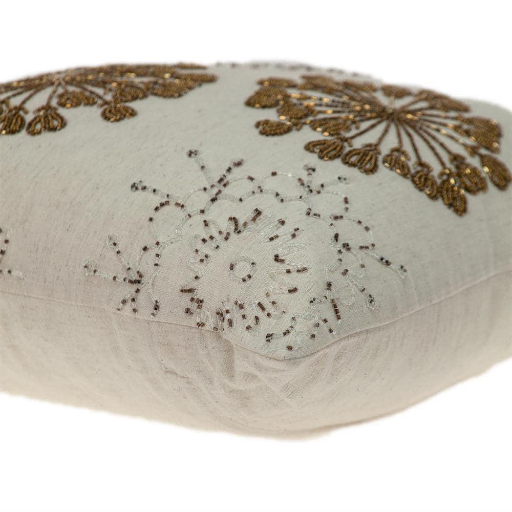 Parkland Collection Periwinkle Floral Cotton Throw Pillow
