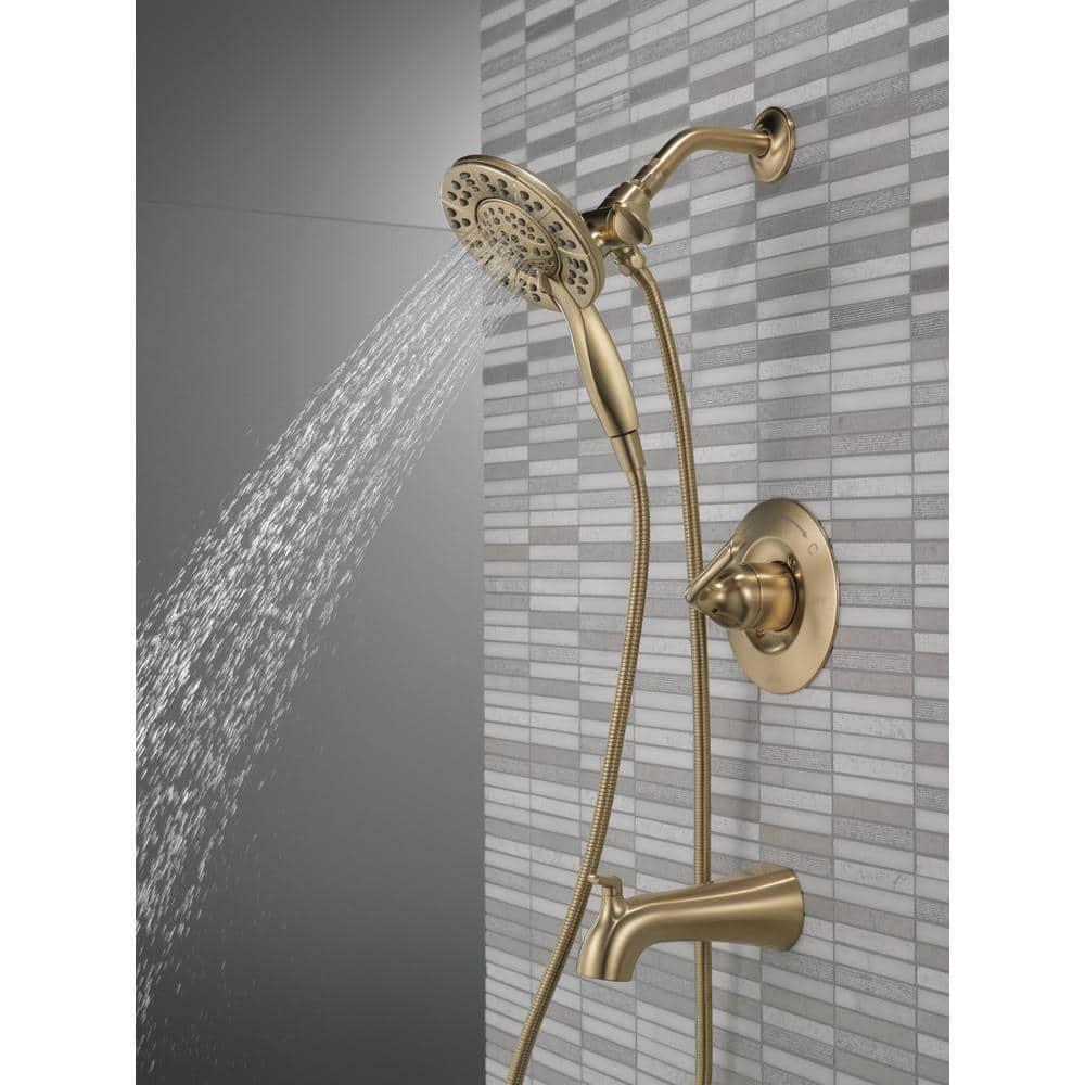 Delta Arvo Single-Function Tub Shower Faucet Set, Shower Trim Kit with In2ition Shower Head and Valve 144840-CZ-I