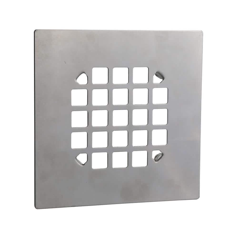 4010171 DRAIN COVER SQR SNP CHR Danco 4-1/4 in. Chrome Gray Square Drain Cover (Pack of 1)