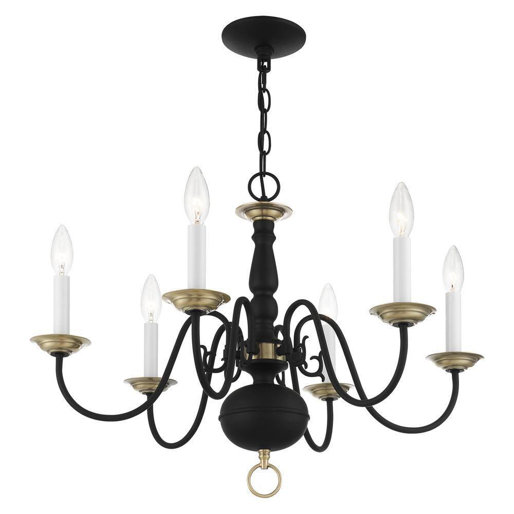 Livex Lighting - Williamsburgh - 6 Light Chandelier in Traditional Style - 24