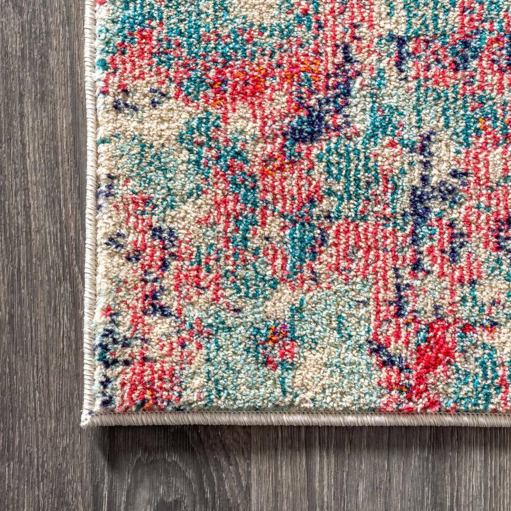 3'x5' Contemporary POP Modern Abstract Area Rug, Blue/Red - JONATHAN Y