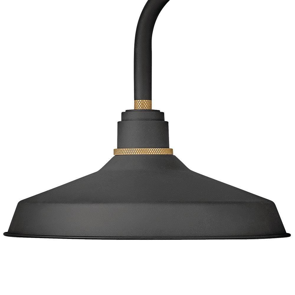 1 Light Small Outdoor Gooseneck Barn Light Traditional And Industrial Style 9.5 Inch Wide By 9.25 Inch High-Textured Black Finish Hinkley Lighting