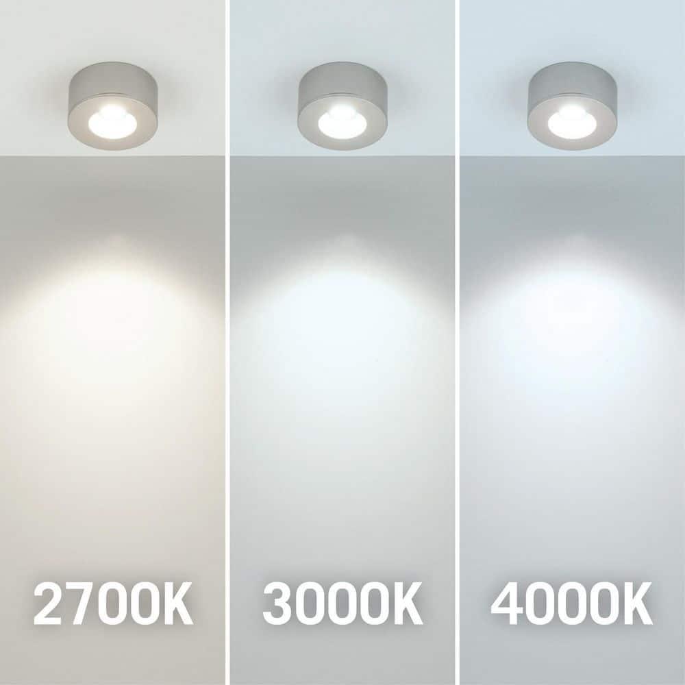 Dot Under Cabinet LED Puck Light, Flat, 2700K Undercabinet Puck Light