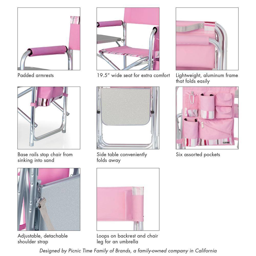 Sports Outdoor Portable Camp Chair with Side Table