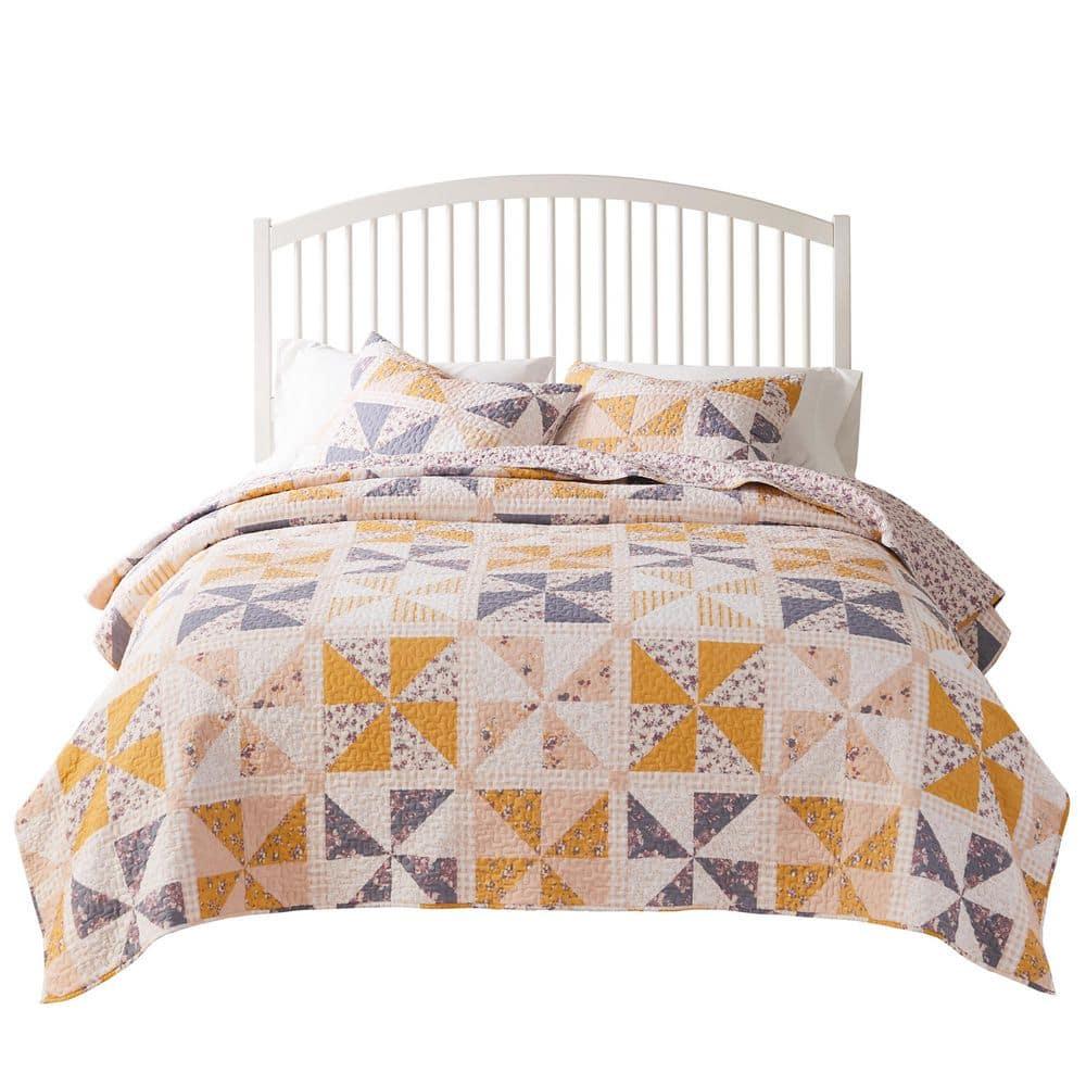 Greenland Home Fashions Heirloom Posey Reversible Quilt Set