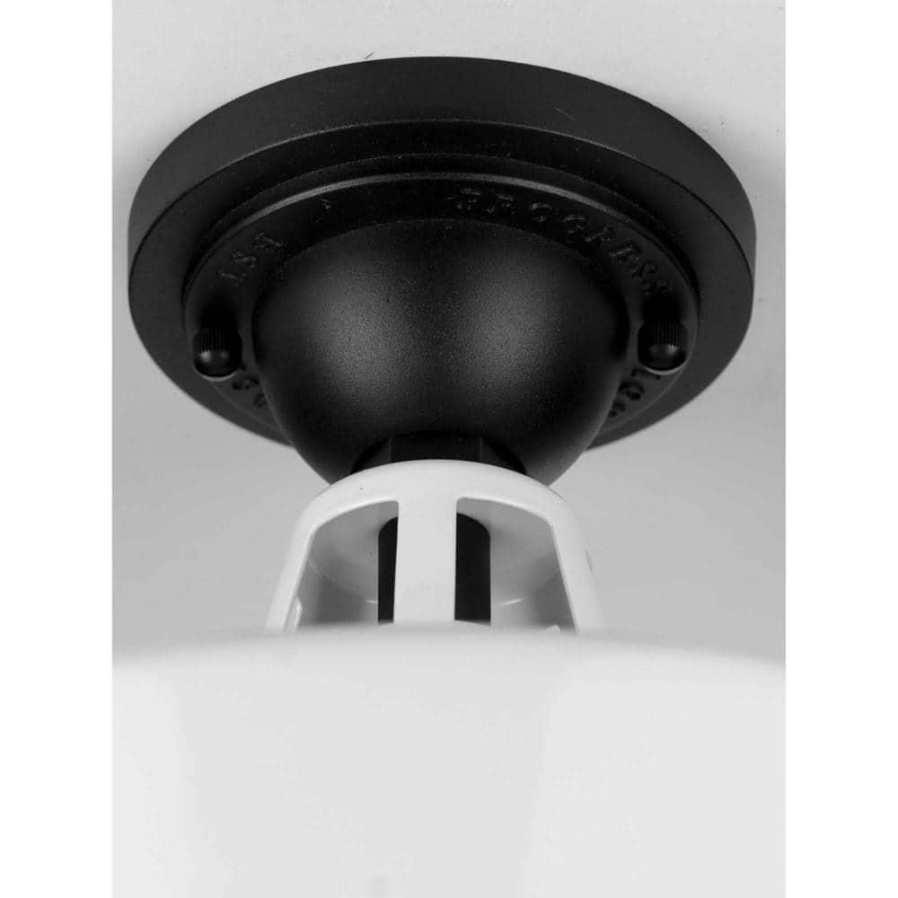 Progress Lighting Cedar Springs 1-Light Ceiling Light, White, Aluminum, Industrial-Style Shade