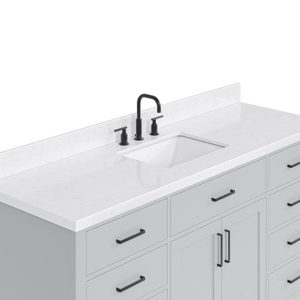 Ariel T066scqrvo Hepburn 66" Free Standing Single Basin Vanity Set - Grey