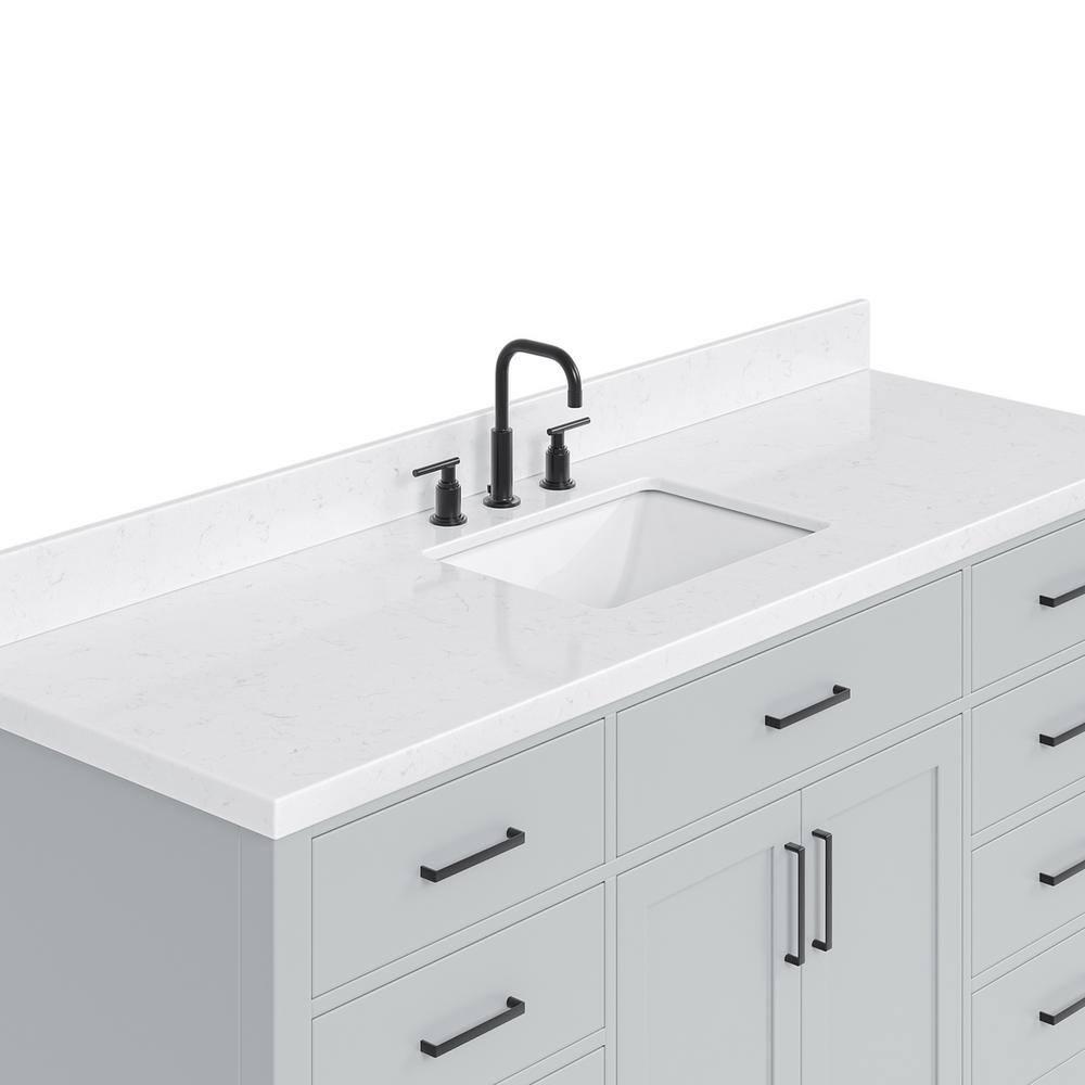 Ariel T066scqrvo Hepburn 66" Free Standing Single Basin Vanity Set - Grey