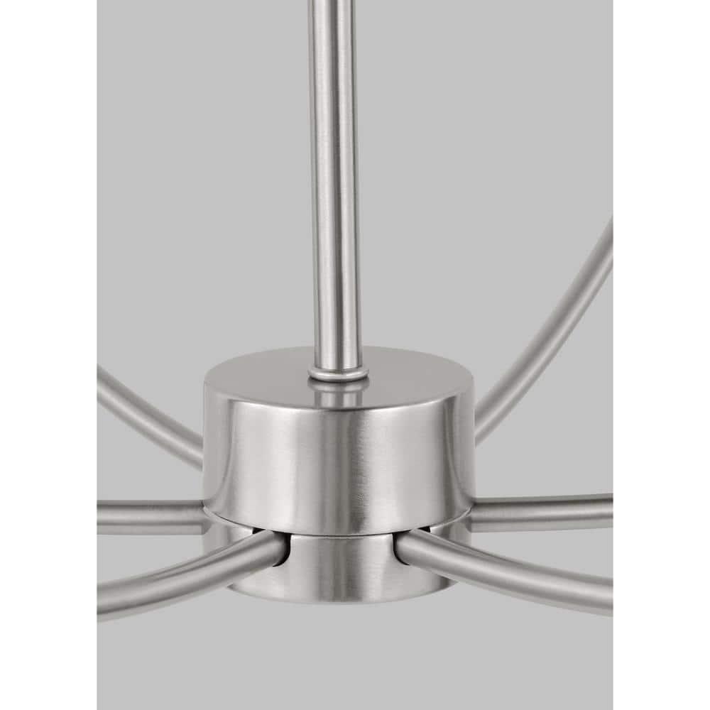 Greenwich Modern 9-Light Brushed Nickel Incandescent Chandelier