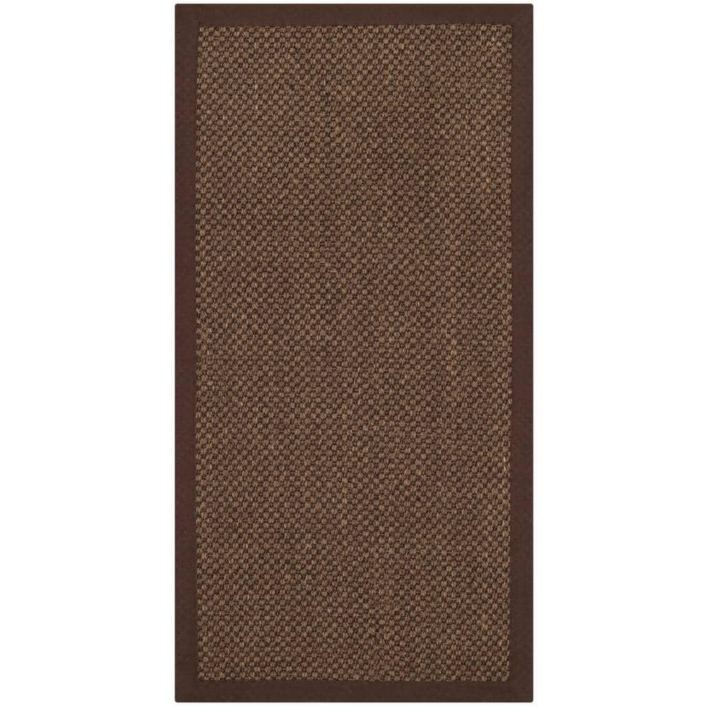 Natural Fiber NF443 Power Loomed Accent Rug - Brown/Brown - 2'x4' - Safavieh.