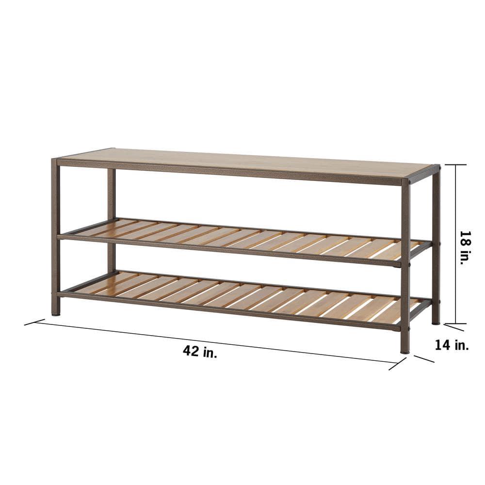 TRINITY 3-Tier Bamboo Shoe Bench - Bronze Anthracite®