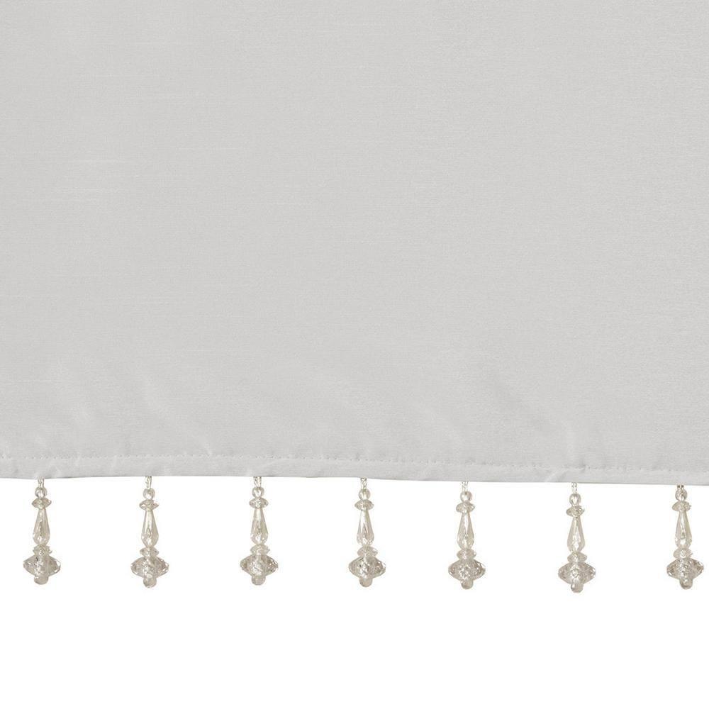 Madison Park Emilia Lightweight Faux Silk Single Valance with Beads