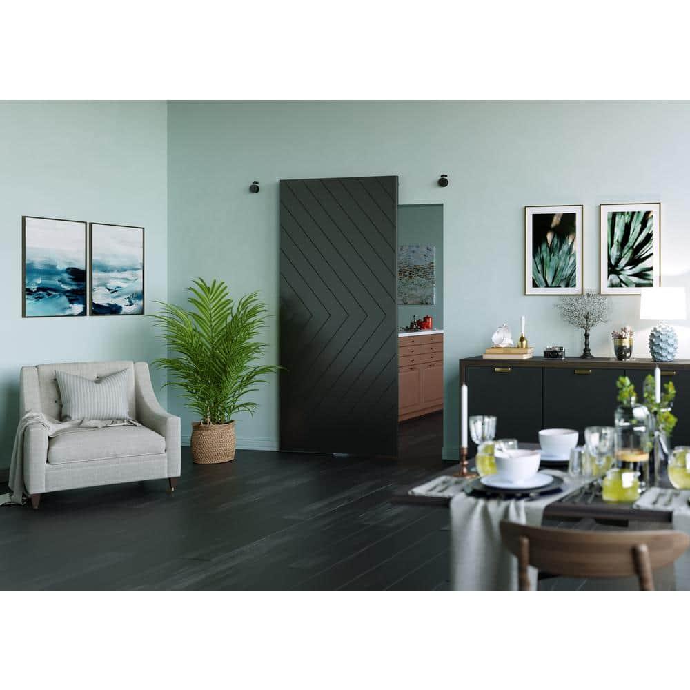 Renin 88'' Solid + Manufactured Wood Paneled Painted without Installation Hardware Kit Barn Door