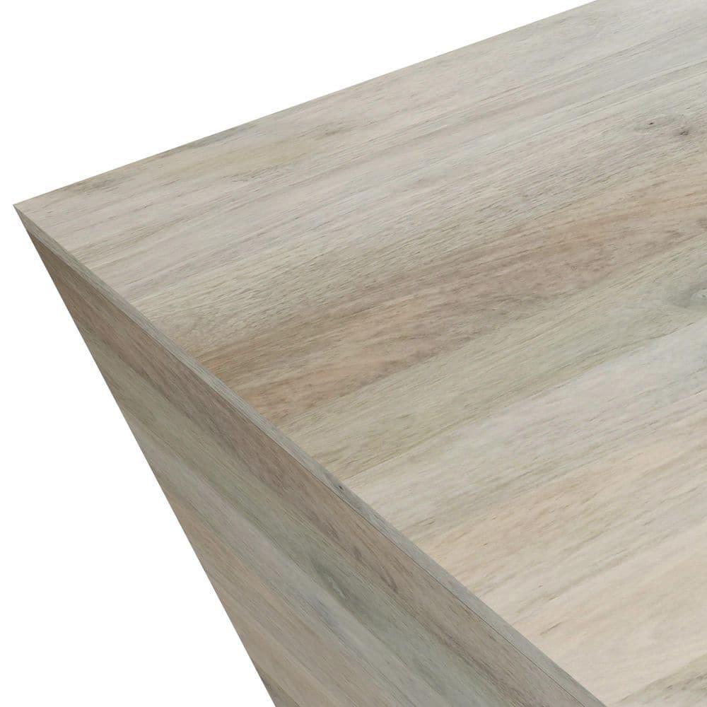 Simpli Home Abba SOLID MANGO WOOD 28 inch Wide Square Modern Coffee Table in White Wash , Fully Assembled