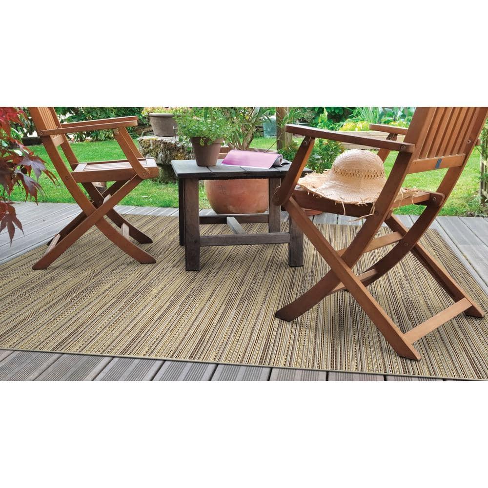 Couristan Monaco Larvotto Indoor / Outdoor Area Rug, Sand-Multi, 3'9" x 5'5"