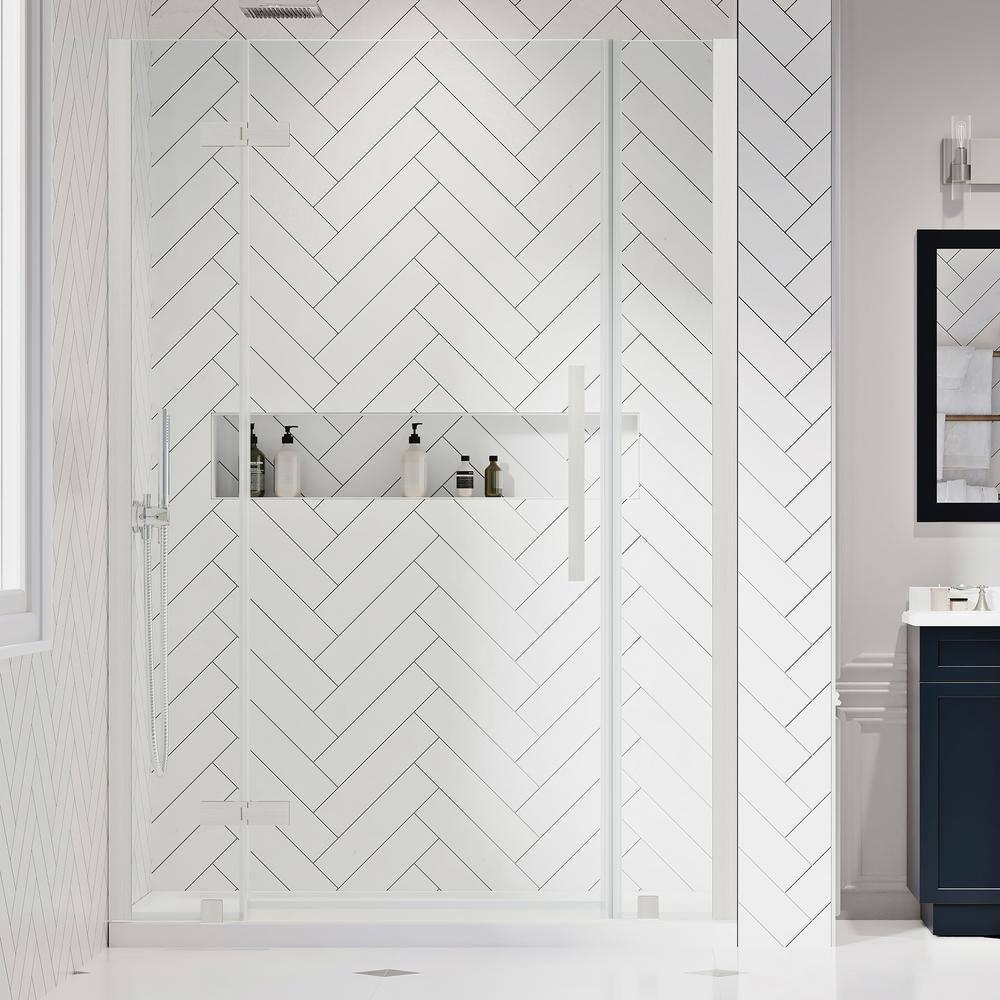 Ove Decors Endless Tampa 47" W x 72" H Alcove Frameless Shower Kit, Door, 2 Panel, Base TA1330220