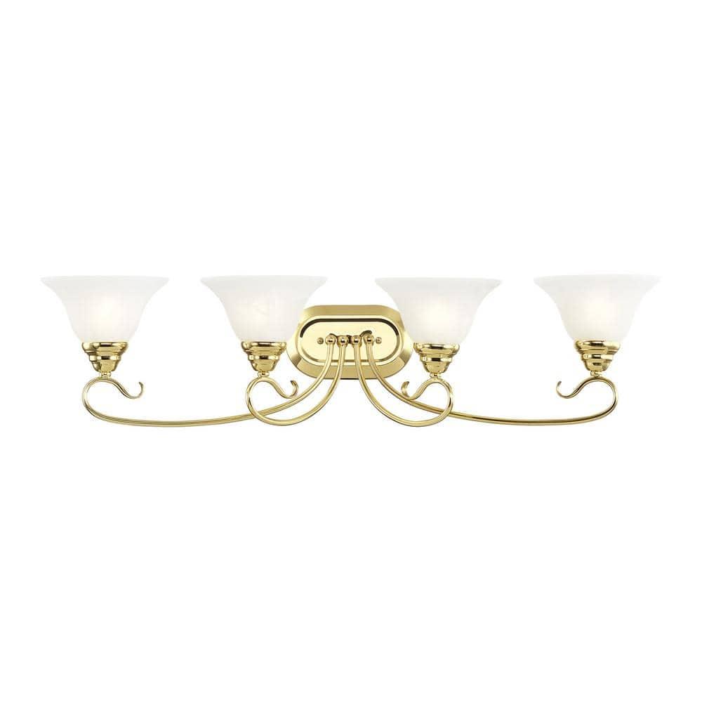Livex Lighting Coronado 4 - Light Vanity in  Polished Brass