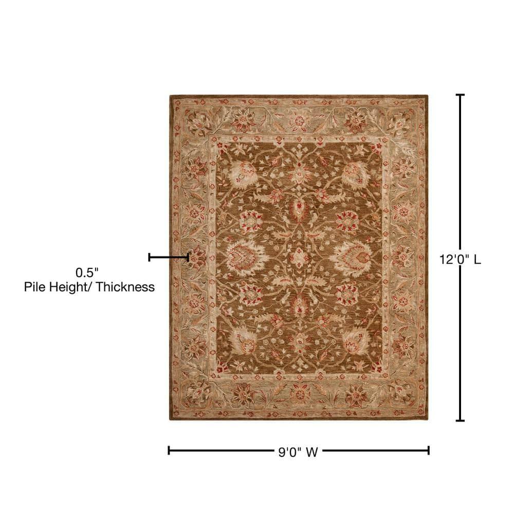 Anatolia AN512 Hand Tufted Indoor Area Rug - Brown/Green - 9'x12' - Safavieh