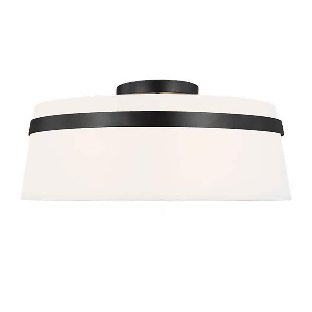Dainolite - Symphony - 3 Light Semi-Flush Mount-Matte Black Finish