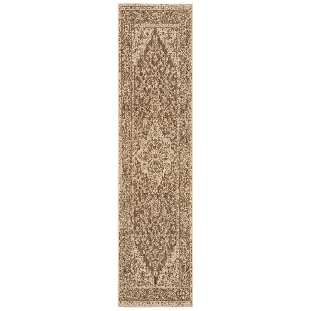 Beach House BHS137 Power Loomed Indoor/Outdoor Runner Rug - Beige/Cream - 2'2"x8' - Safavieh