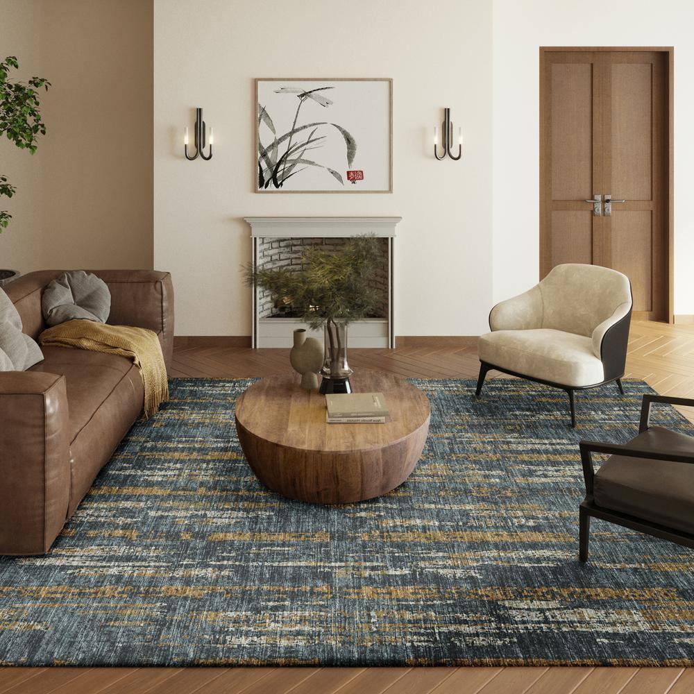 Addison Rugs Indoor/Outdoor Rylee Modern Stripes Washable Rug 9' x 12' - Granite