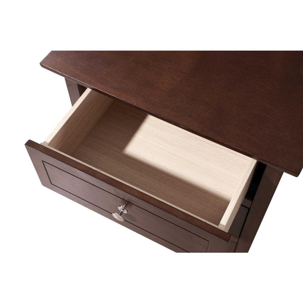 Passion Furniture Daniel 3-Drawer Cappuccino Nightstand (25 in. H x 19 in. W x 15 in. D)