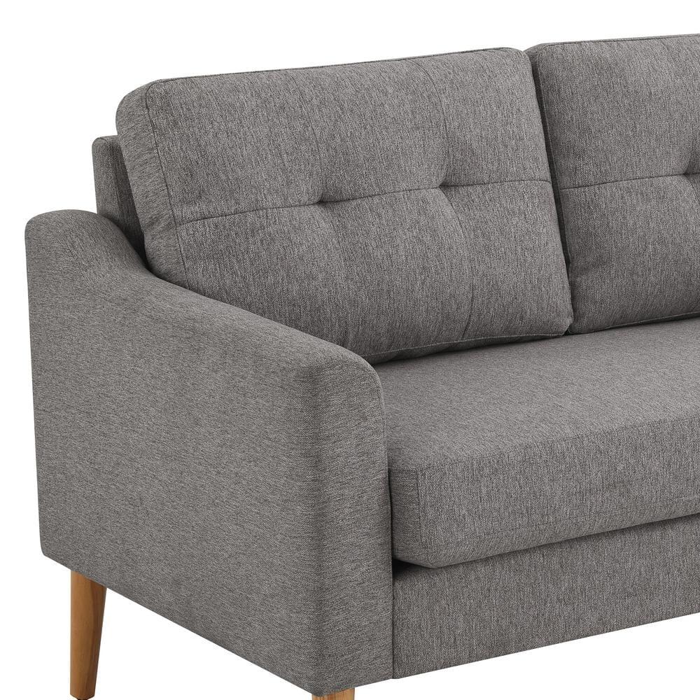 Serta Bellamy 2 in 1 Convertible Loveseat Chaise and Ottoman
