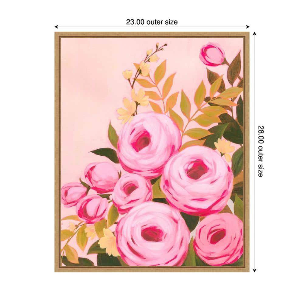 Amanti Art 23"x28" Vibrant Roses II by Grace Popp Framed Canvas Wall Art Print