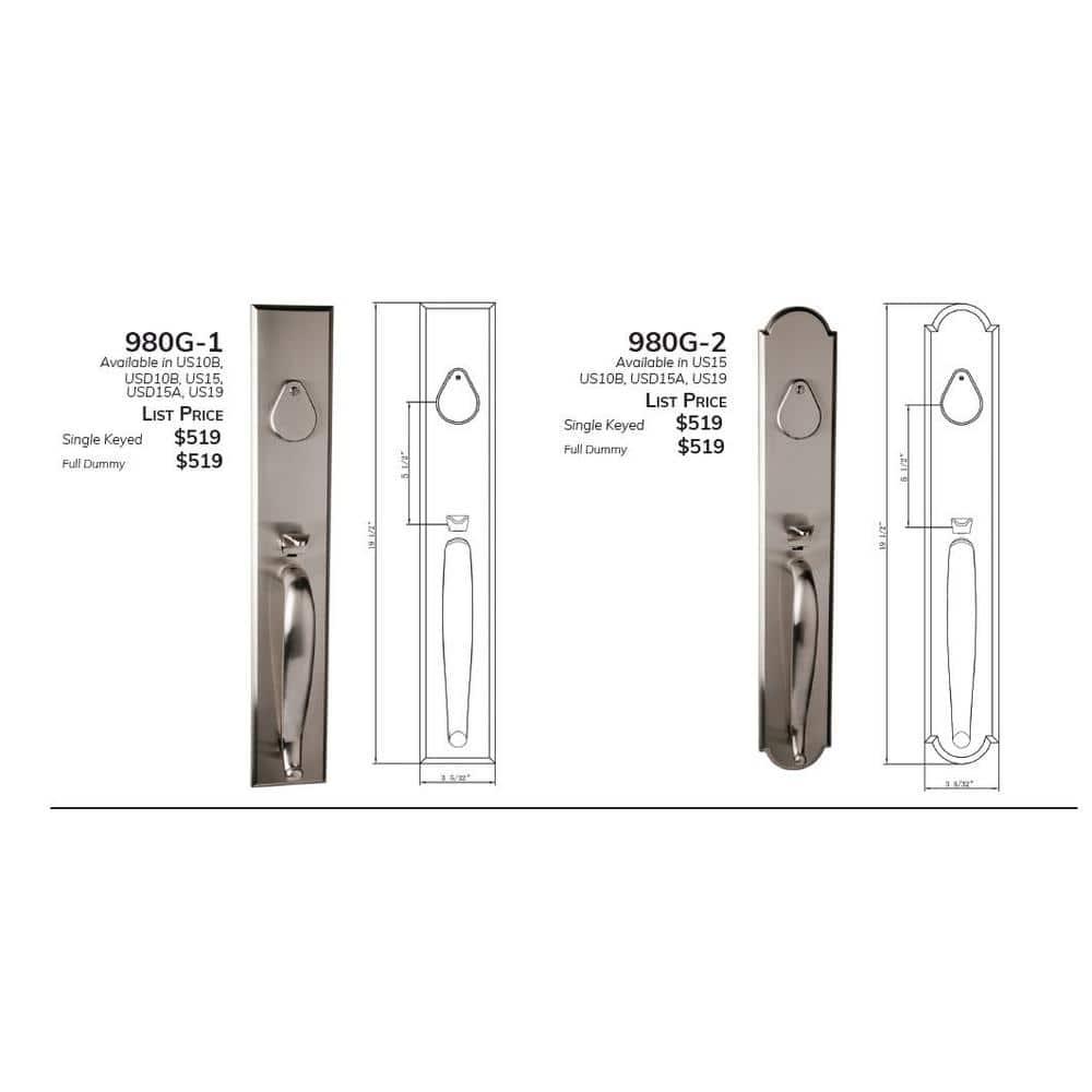 Bravura Hardware Handleset with Deadbolt and Door Rosette