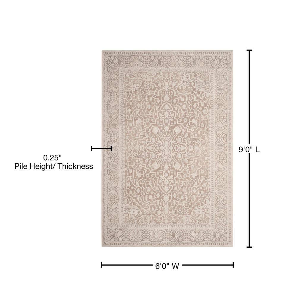 Reflection RFT670 Power Loomed Indoor Area Rug - 6'x9' - Beige/Cream - Safavieh